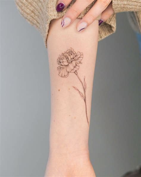 11 Simple Carnation Tattoo Ideas You Ll Have To See To Believe