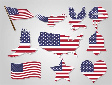 American Flag In Shapes Images