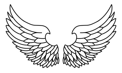 Angel Wings Outline