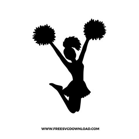 Cheerleader Silhouette Svg Png Free Cut Files Cheerleader Silhouette Svg Png Free Cut Files
