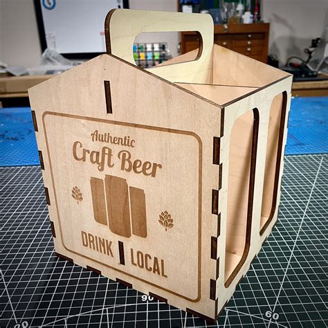 Crowler Beer Caddy Laser Cut Vector Files Svg Dxf Pdf Ai Glowforge Lightburn Etsy