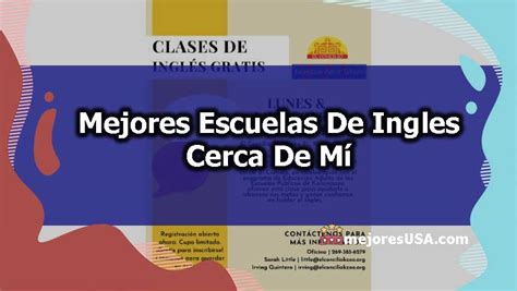 Escuela De Ingles Cerca De Mi