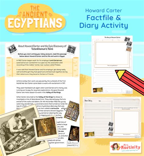 Howard Carter Factfile And Diary Writing Activity Ancient Egypt