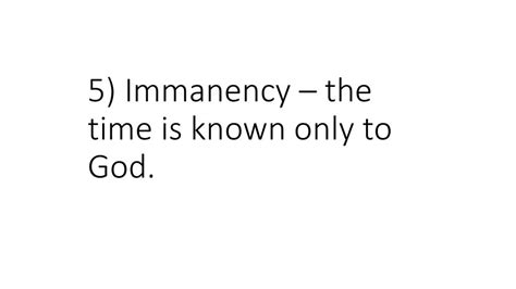 Immanency