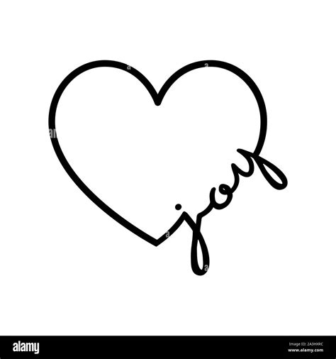 Joy Calligraphy Word With Hand Drawn Heart Lettering Symbol Joy Calligraphy Word With Hand Drawn Heart Lettering Symbol