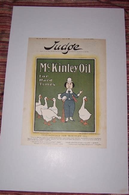 Mckinley Oil For Hard Times Cover Illustration Lithograph From Judge Mckinley Oil For Hard Times Cover Illustration Lithograph From Judge