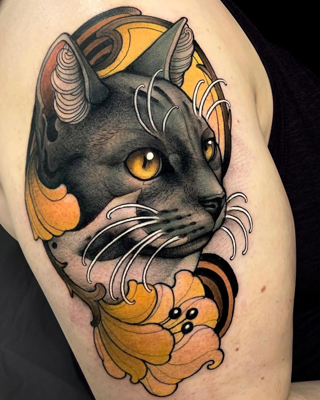 Neo Traditional Cat Tattoo Neo Traditional Cat Tattoo