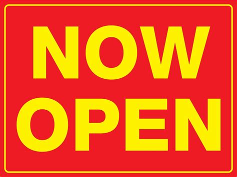 Now Open