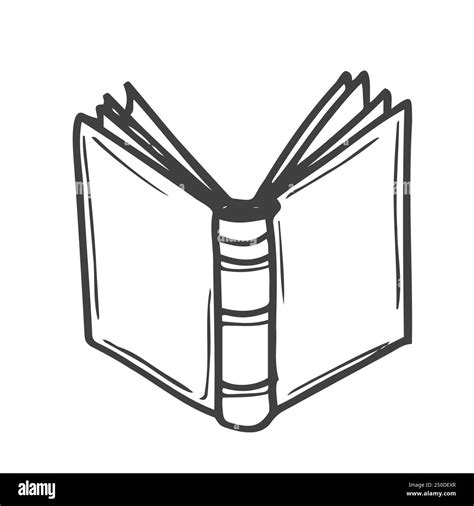 Open Book Outline Vector Symbol Icon Design Beautiful Illustration