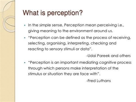 Precepting Meaning