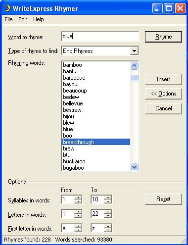 Rhymer The World S Best Rhyming Dictionary Writeexpress Rhymer The World S Best Rhyming Dictionary Writeexpress