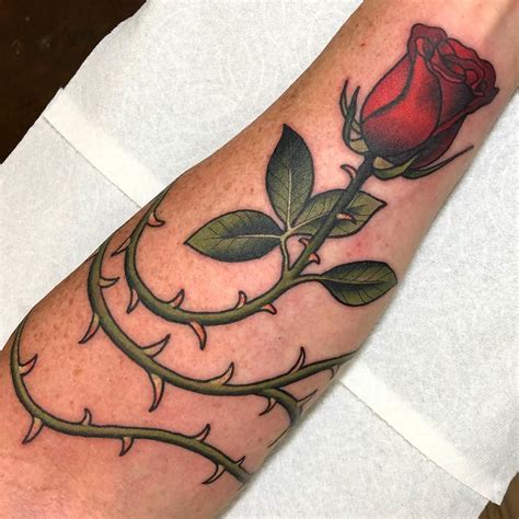 Rose With Thorns Tattoo