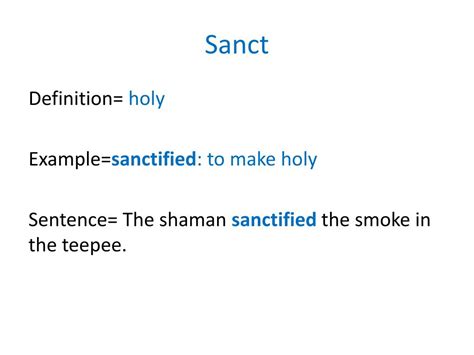 Sanct Meaning