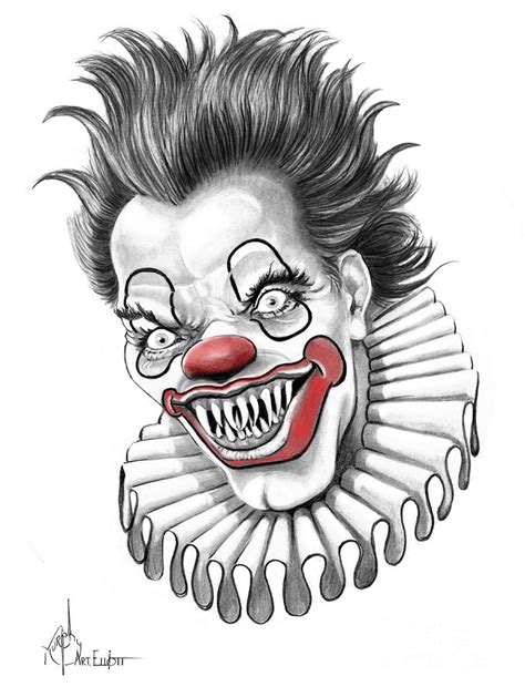 Scary Clown Drawing