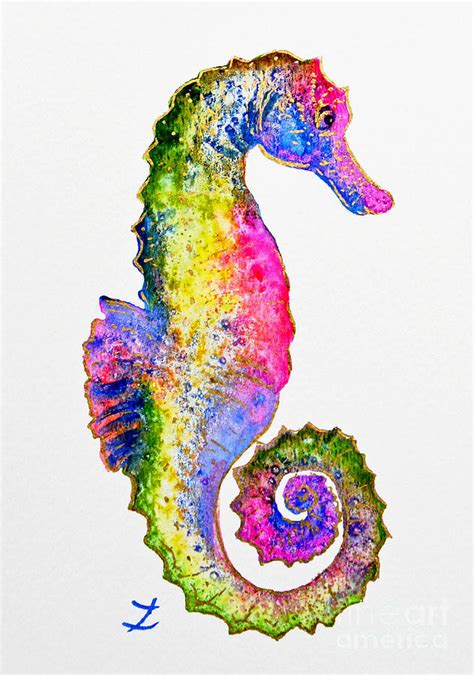 Seahorse Drawing Colorful Seahorse Drawing Colorful