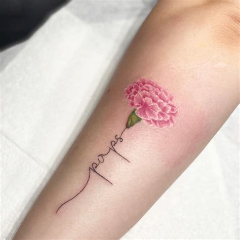 Tattoo Of Carnation Flower
