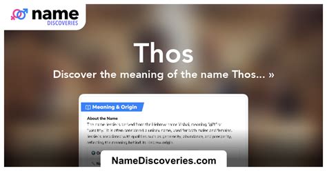 Thos Meaning