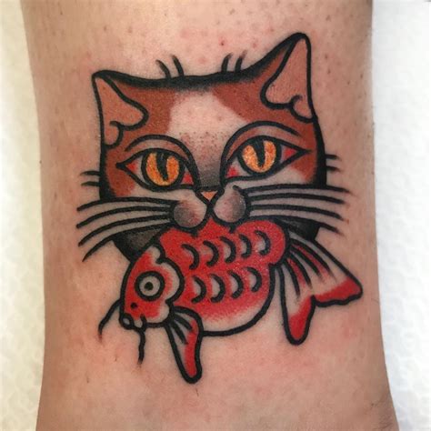 Traditional Cat Tattoo