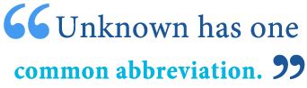 Unknown Abbreviation